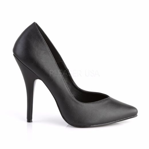 Product image of Pleaser Seduce-420V Black Faux Leather, 5 inch (12.7 cm) Heel Court Pump Shoes