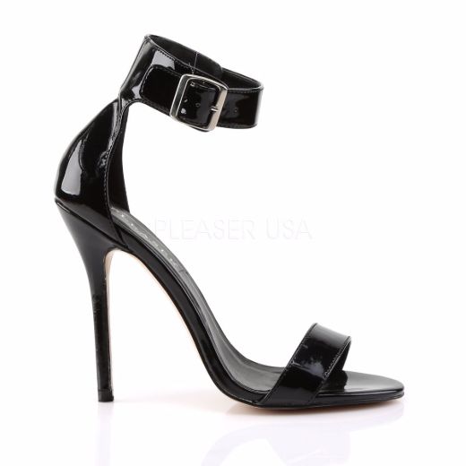 Product image of Pleaser Amuse-10 Black Patent, 5 inch (12.7 cm) Heel, Sandal Shoes