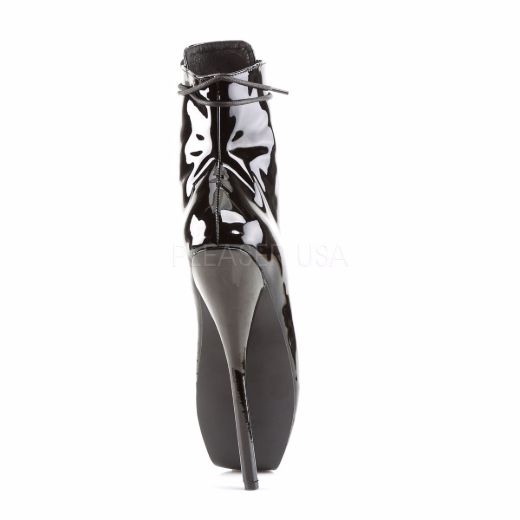 Product image of Devious Ballet-1020 Black Patent, 7 inch (17.8 cm) Heel Ankle Boot
