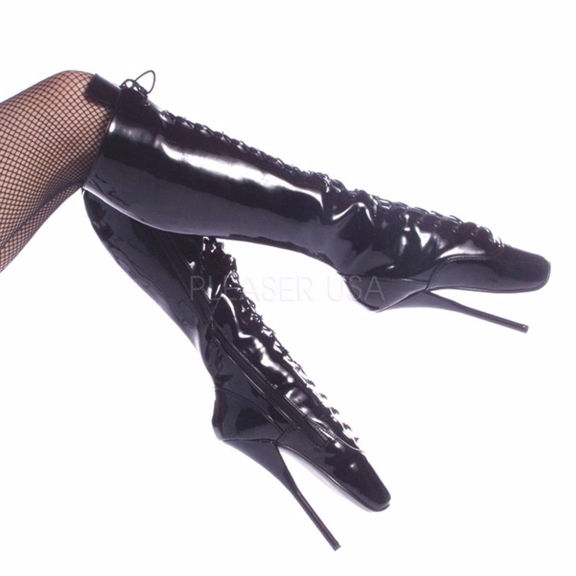 Product image of Devious Ballet-2020 Black Patent, 7 inch (17.8 cm) Heel Knee High Boot