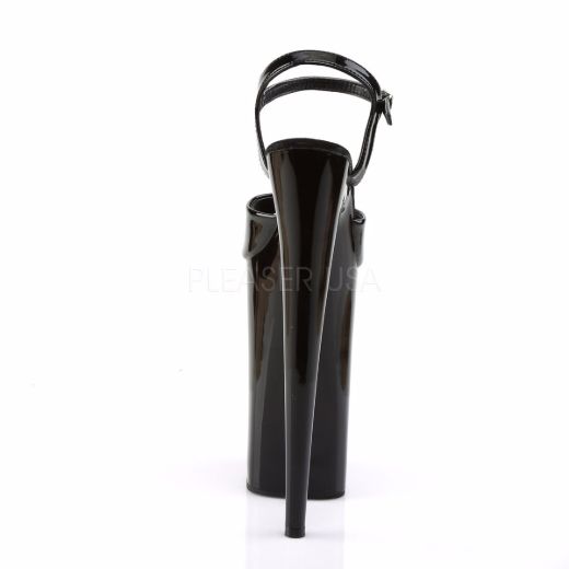 Product image of Pleaser Beyond-009 Black/Black, 10 inch (25.4 cm) Heel, 6 1/4 inch (15.9 cm) Platform Sandal Shoes