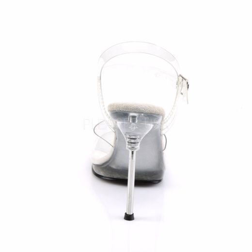 Product image of Fabulicious Chic-08 Clear/Clear, 4 1/2 inch (11.4 cm) Heel, 1/4 inch (0.6 cm) Platform Sandal Shoes