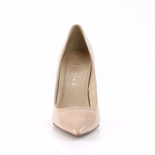 Product image of Pleaser Classique-20 Nude Patent, 4 inch (10.2 cm) Heel Court Pump Shoes