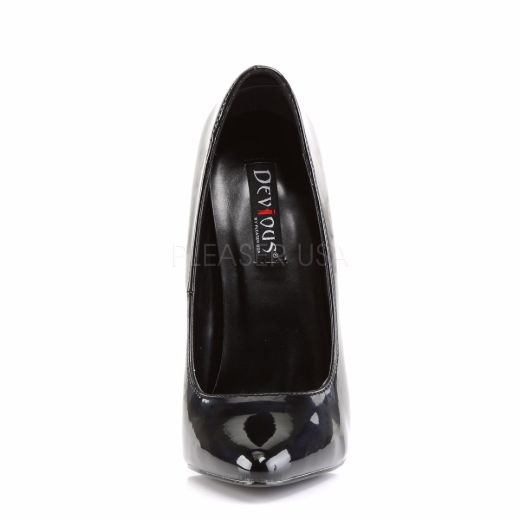 Product image of Devious Dagger-01 Black Patent, 6 1/4 inch (15.9 cm) Heel Court Pump Shoes