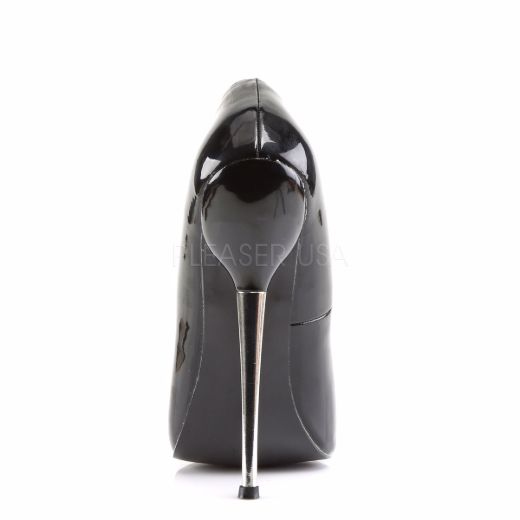 Product image of Devious Dagger-01 Black Patent, 6 1/4 inch (15.9 cm) Heel Court Pump Shoes