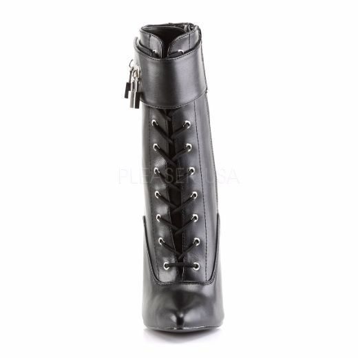 Product image of Devious Dagger-1023 Black Pu, 6 1/4 inch (15.9 cm) Heel Ankle Boot