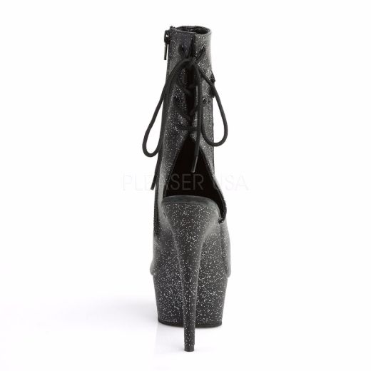 Product image of Pleaser Delight-1018Mmg Black Faux Leather/Black Matte, 6 inch (15.2 cm) Heel, 1 3/4 inch (4.4 cm) Platform Ankle Boot