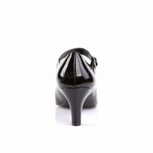 Product image of Pleaser Pink Label Divine-440 Black Patent, 3 inch (7.6 cm) Heel Court Pump Shoes