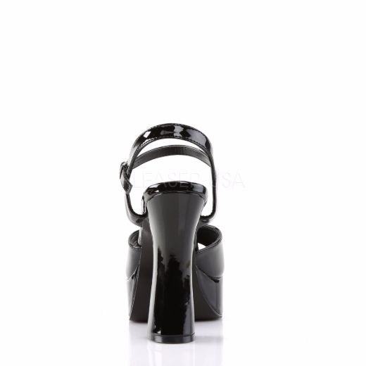 Product image of Demonia Dolly-09 Black Patent , 5 inch (12.7 cm) Heel, 1 1/2 inch (3.8 cm) Platform Sandal Shoes