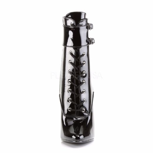 Product image of Devious Domina-1023 Black Patent, 6 inch (15.2 cm) Heel Ankle Boot