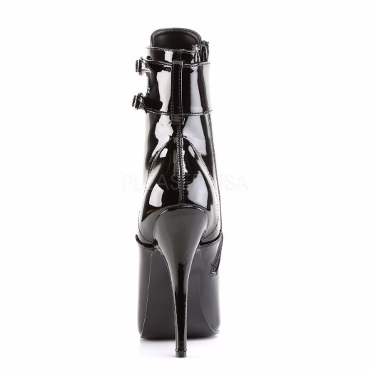 Product image of Devious Domina-1023 Black Patent, 6 inch (15.2 cm) Heel Ankle Boot