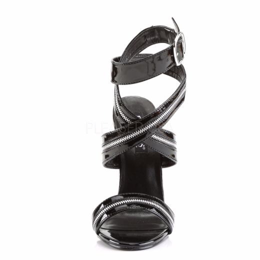 Product image of Devious Domina-119 Black Patent, 6 inch (15.2 cm) Heel Sandal Shoes