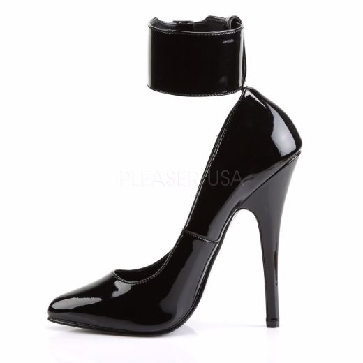 Product image of Devious Domina-434 Black Patent, 6 inch (15.2 cm) Heel Court Pump Shoes