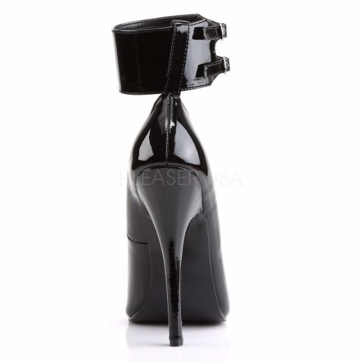 Product image of Devious Domina-434 Black Patent, 6 inch (15.2 cm) Heel Court Pump Shoes