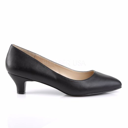 Product image of Pleaser Pink Label Fab-420 Black Faux Leather, 2 inch (5.1 cm) Heel Court Pump Shoes