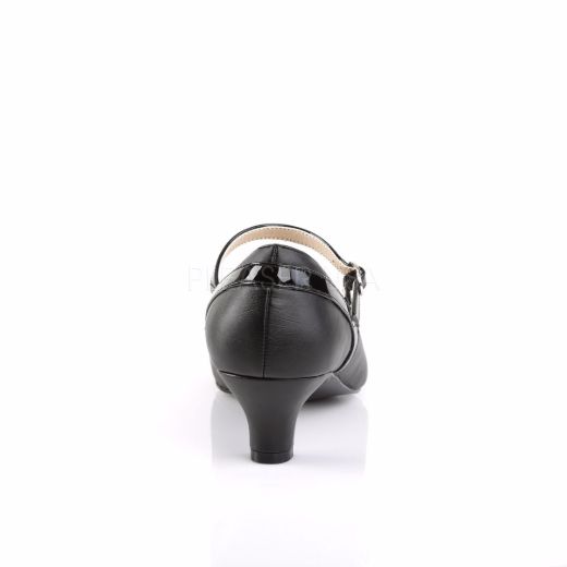 Product image of Pleaser Pink Label Fab-425 Black Faux Leather-Patent, 2 inch (5.1 cm) Heel Court Pump Shoes