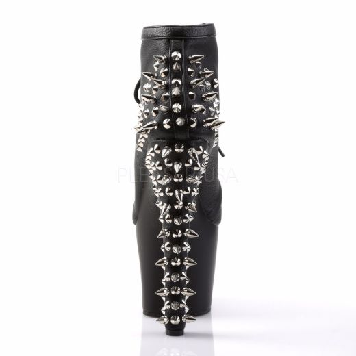 Product image of Pleaser Fearless-700-28 Black Faux Leather/Black Matte, 7 inch (17.8 cm) Heel, 3 1/4 inch (8.3 cm) Platform Ankle Boot