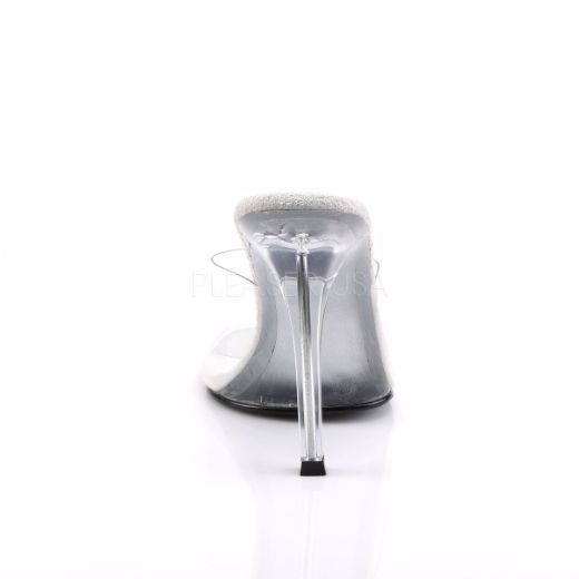 Product image of Fabulicious Gala-01 Clear Lucite, 4 1/2 inch (11.4 cm) Heel Slide Mule Shoes