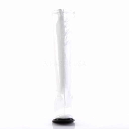 Product image of Funtasma Gogo-300 White Stretch Patent, 3 inch (7.6 cm) Heel Knee High Boot Shoes