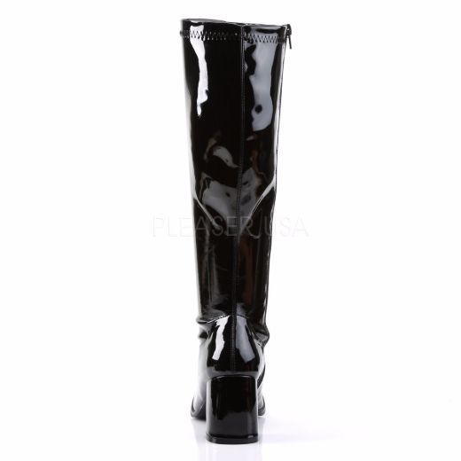 Product image of Funtasma Gogo-300Wc Black Stretch Patent, 3 inch (7.6 cm) Heel Knee High Boot