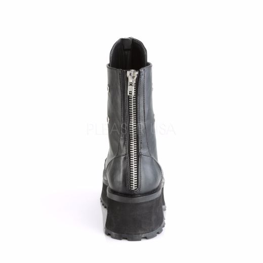 Product image of Demonia Gravedigger-10 Black Vegan Leather, 2 3/4 inch Platform Ankle Boot