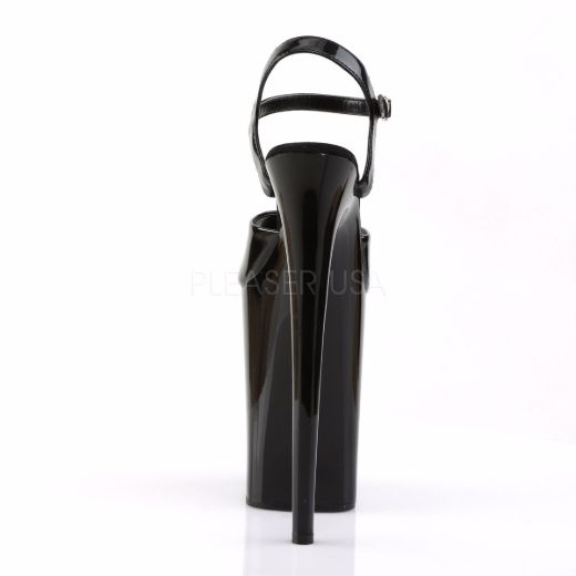 Product image of Pleaser Infinity-909 Black/Black, 9 inch (22.9 cm) Heel, 5 1/4 inch (13.3 cm) Platform Sandal Shoes