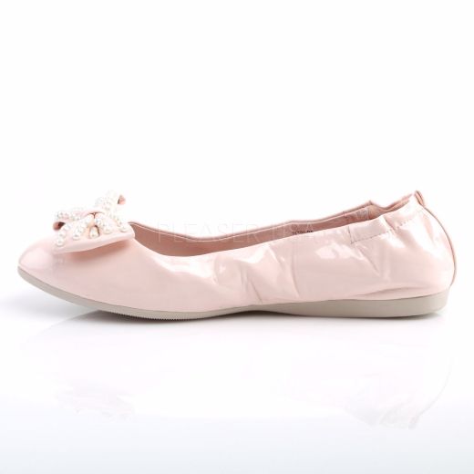 Product image of Pin Up Couture Ivy-09 Baby Pink Patent Flat Shoes