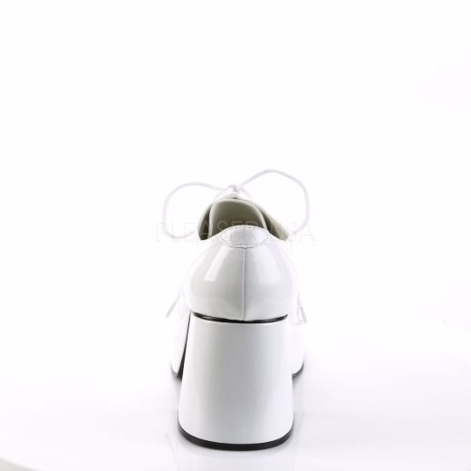 Product image of Funtasma Jazz-02 White Patent, 3 1/2 inch (8.9 cm) Heel, 1 1/2 inch (3.8 cm) Platform Court Pump Shoes