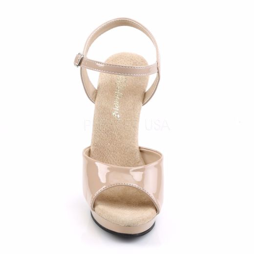 Product image of Fabulicious Lip-109 Nude/Nude, 5 inch (12.7 cm) Heel, 3/4 inch (1.9 cm) Platform Sandal Shoes