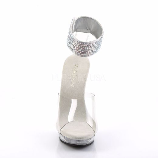 Product image of Fabulicious Lip-142 Clear/Clear, 5 inch (12.7 cm) Heel, 3/4 inch (1.9 cm) Platform Sandal Shoes