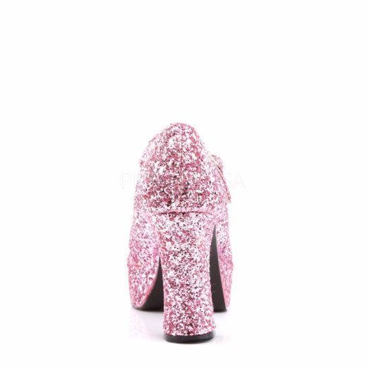 Product image of Funtasma Maryjane-50G Baby Pink Glitter, 4 inch (10.2 cm) Heel, 1 1/2 inch (3.8 cm) Platform Court Pump Shoes