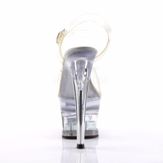 Product image of Pleaser Moon-708Dm Clear/Clear, 7 inch (17.8 cm) Heel, 2 3/4 inch (7 cm) Platform Sandal Shoes