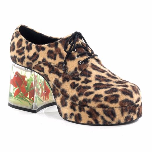 Product image of Funtasma Pimp-02 Cheetah Fur, 3 1/2 inch (8.9 cm) Heel, 1 1/2 inch (3.8 cm) Platform Court Pump Shoes