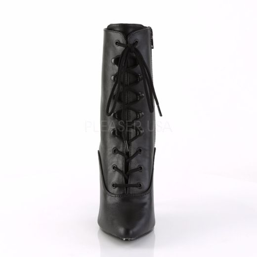 Product image of Pleaser Seduce-1020 Black Faux Leather, 5 inch (12.7 cm) Heel Ankle Boot