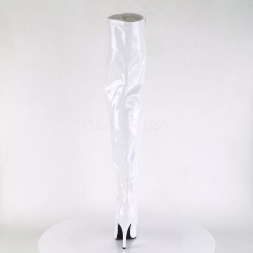 Product image of Pleaser Seduce-3000 White Stretch Patent, 5 inch (12.7 cm) Heel Thigh High Boot