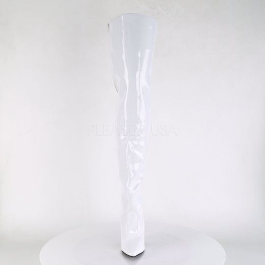 Product image of Pleaser Seduce-3010 White Patent, 5 inch (12.7 cm) Heel Thigh High Boot