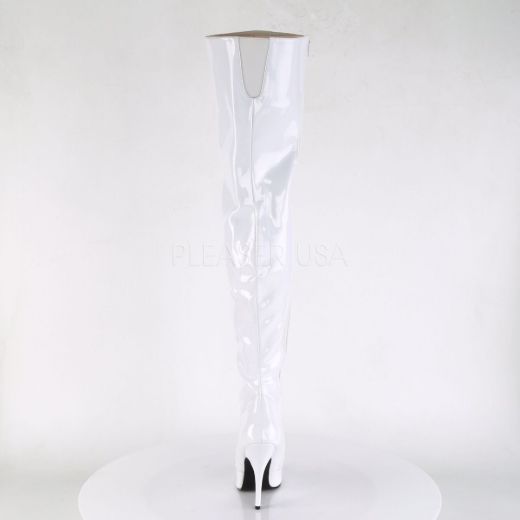 Product image of Pleaser Seduce-3010 White Patent, 5 inch (12.7 cm) Heel Thigh High Boot