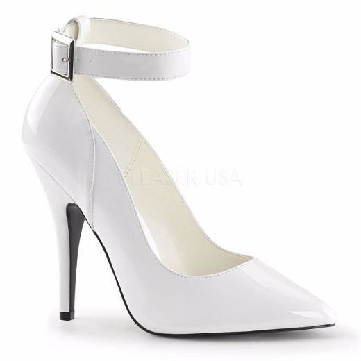 Product image of Pleaser Seduce-431 White Patent, 5 inch (12.7 cm) Heel Court Pump Shoes