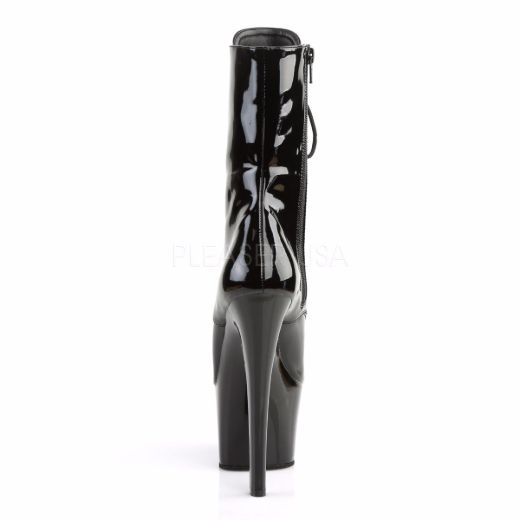 Product image of Pleaser Sky-1020 Black Patent/Black, 7 inch (17.8 cm) Heel, 2 3/4 inch (7 cm) Platform Ankle Boot