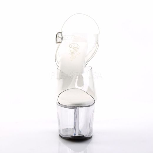 Product image of Pleaser Sky-308Vl Clear/Clear, 7 inch (17.8 cm) Heel, 2 3/4 inch (7 cm) Platform Sandal Shoes