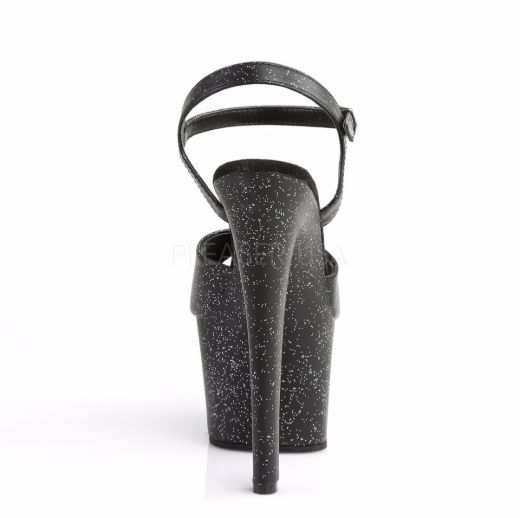 Product image of Pleaser Sky-309Mmg Black Faux Leather/Black Matte, 7 inch (17.8 cm) Heel, 2 3/4 inch (7 cm) Platform Sandal Shoes