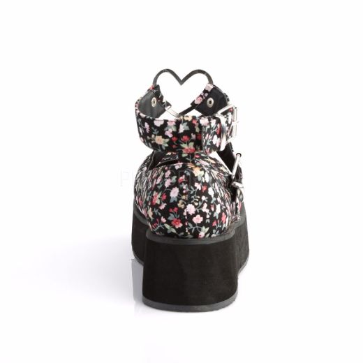 Product image of Demonia Sprite-02 Floral Fabric, 2 1/4 inch Platform Court Pump Shoes