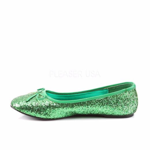Product image of Funtasma Star-16G Green Glitter, Flat Shoes