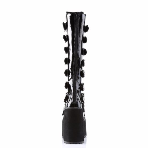 Product image of Demonia Swing-815 Black Patent, 5 1/2 inch Platform Knee High Boot