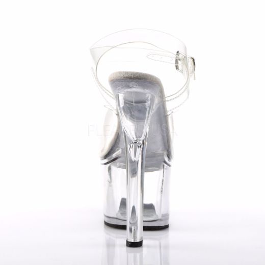 Product image of Pleaser Treasure-708 Clear/Clear, 7 inch (17.8 cm) Heel, 2 3/4 inch (7 cm) Platform Sandal Shoes