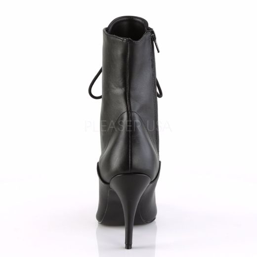 Product image of Pleaser Vanity-1020 Black Faux Leather, 4 inch (10.2 cm) Heel Ankle Boot
