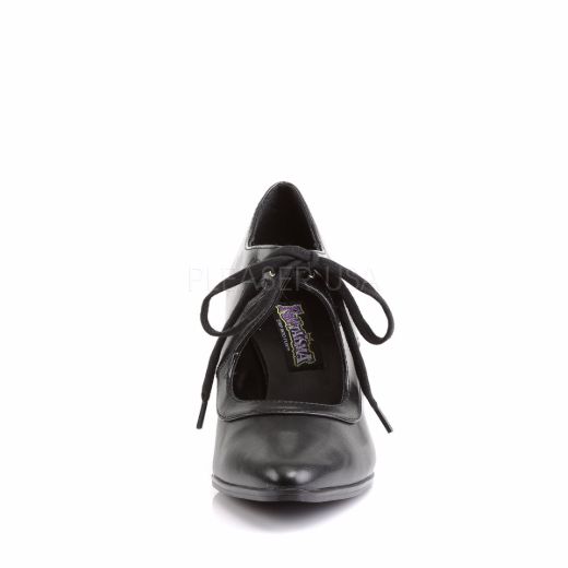Product image of Funtasma Victorian-03 Black Pu, 2 3/4 inch (7 cm) Kitten Heel Court Pump Shoes