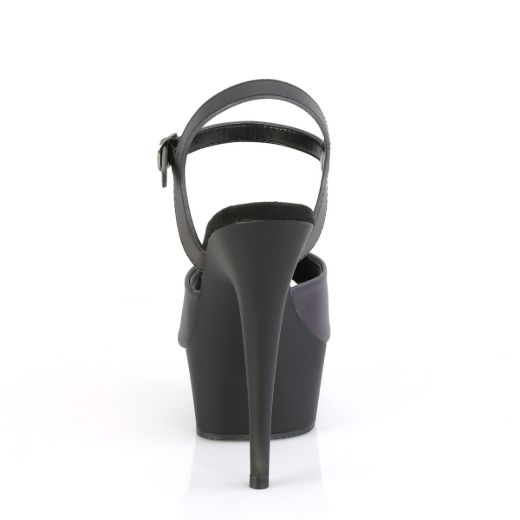 Product image of Pleaser DELIGHT-609REFL Green Multicolour Reflective/Black Matte 6 inch (15.2 cm) Heel 1 3/4 inch (4.5 cm) Platform Ankle Strap Sandal With Reflective Effect Shoes