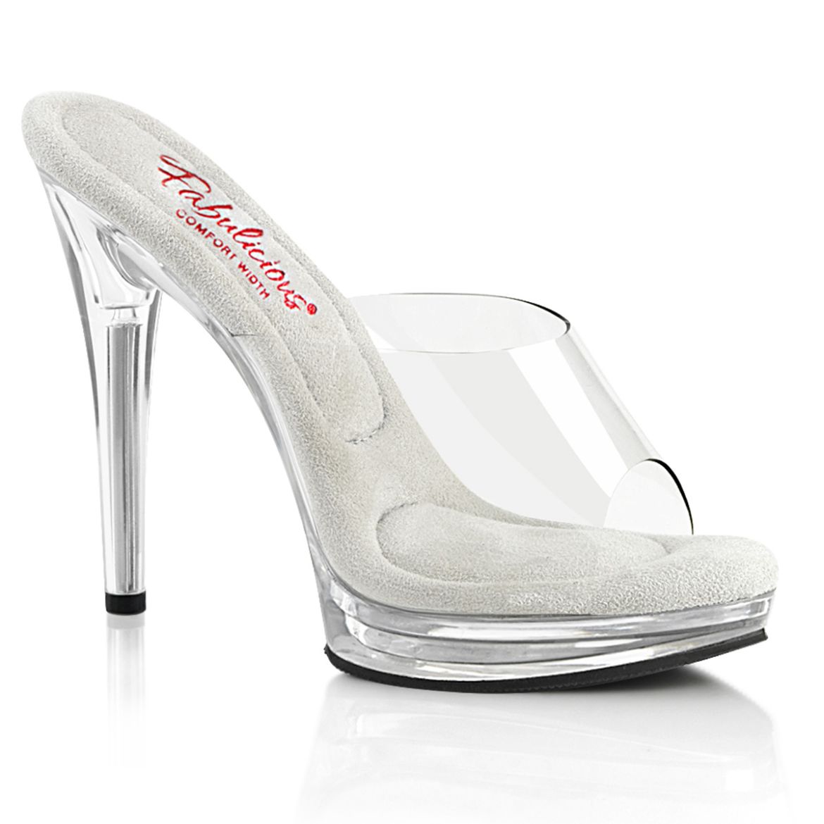 Image of Fabulicious GLORY-501 Clr/Clr 5 Inch Heel 3/4 Inch PF Slide