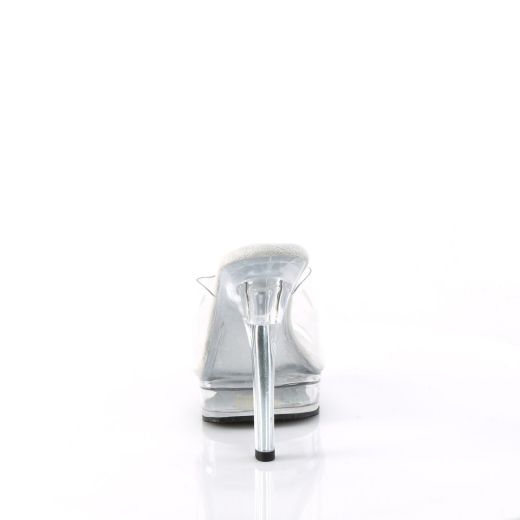 Image of Fabulicious MAJESTY-501 Clr/Clr 5 Inch Heel 7/8 Inch PF Slide